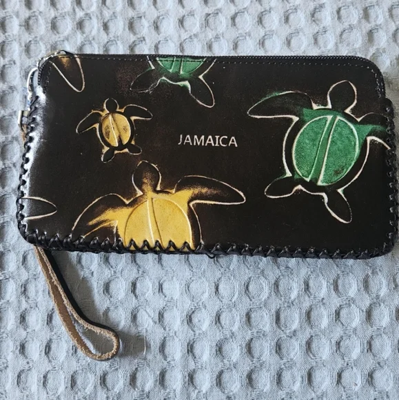 Turtle Design Leather Wallet - Picture 4 of 4